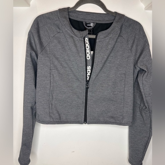 adidas Originals Jackets & Blazers - NWT Adidas Women's Medium Gray D2M Full Zip Cimalite Track Top Jacket